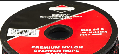 790970 Briggs and Stratton Starter Rope size 4.5 - Sold by the Foot