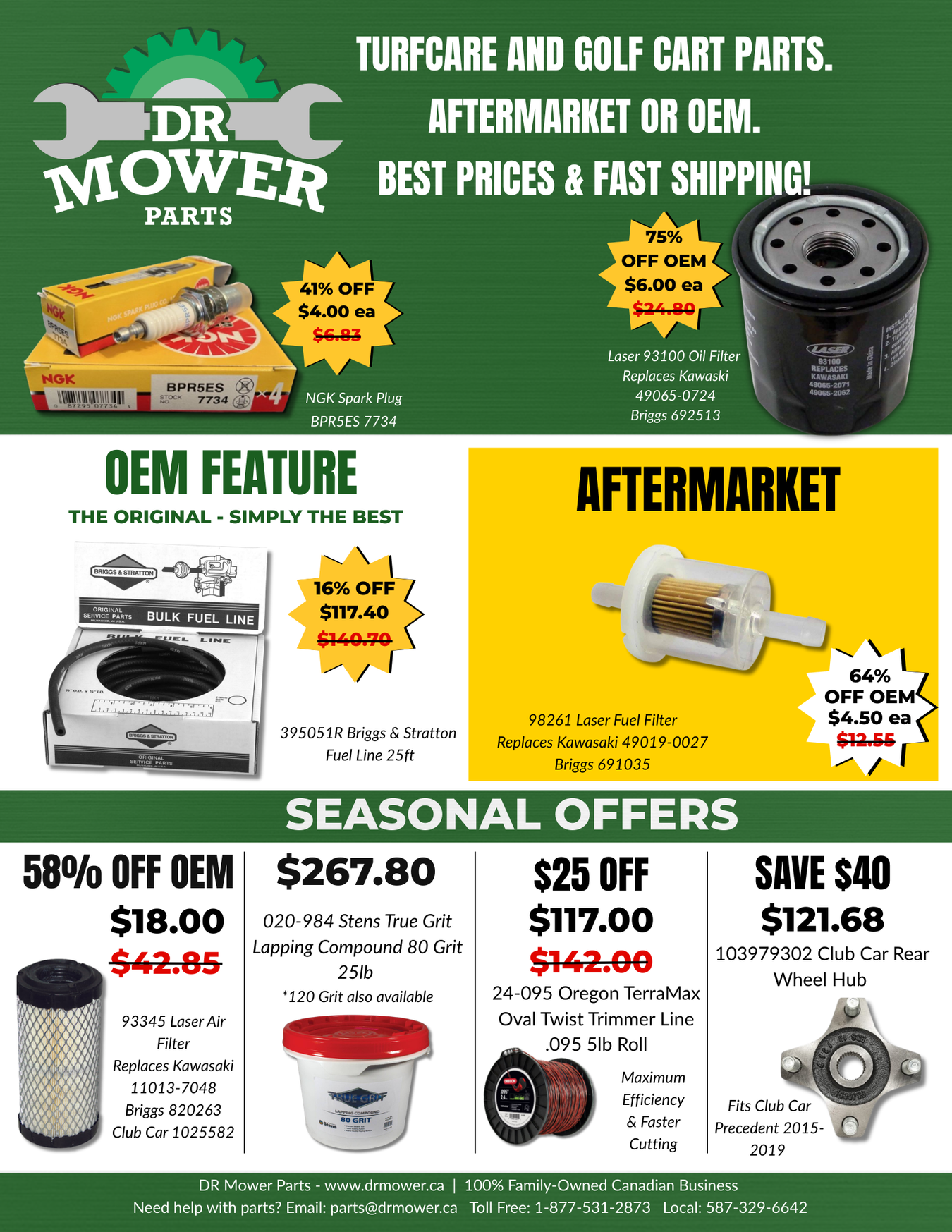 ホットシーズン Spring 2026 Turfcare Flyer — DR Mower Parts