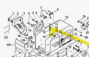 089240073707 Ryobi Planer Gearbox Assembly