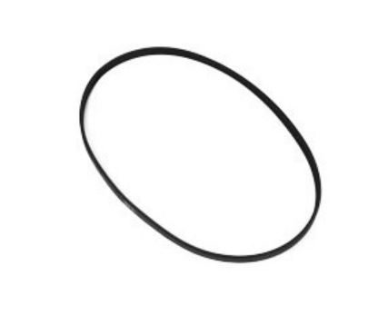 Black rubber belt on a white background