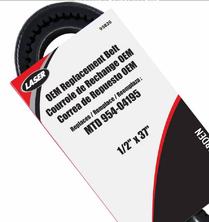 95828 Laser Snowblower Auger Drive Belt Replaces MTD Craftsman 95404195 75404195 — DR Mower Parts