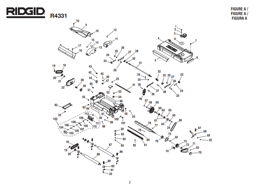 R4331 Manual for Ridgid Thickness Planner 