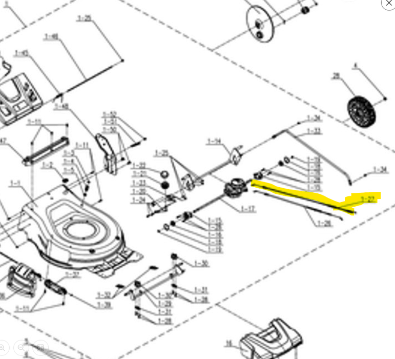 199081000132 Senix Craftsman Lawn Mower Drive Cable Assembly