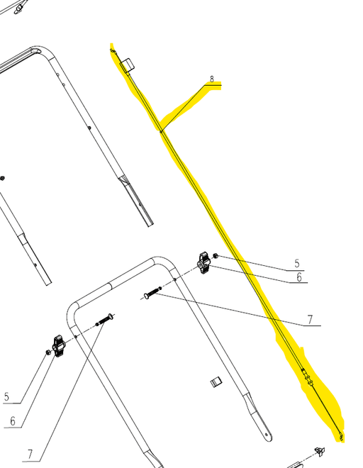 A025036011 Senix Lawnmower Cable