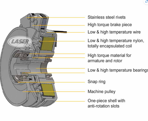 97767 Laser Electric PTO Clutch Replaces Craftsman 174367 109550 schematic