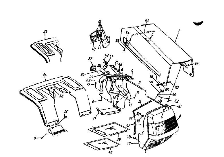 136M667G515 Parts list for Craftsman 1996 42