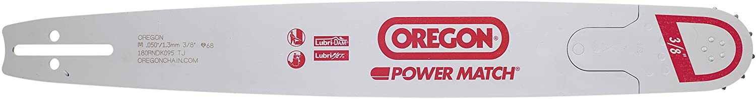 Professional Chainsaw Bar Oregon 28" Power Match Chainsaw Bar .050 Gauge 3/8 Pitch - Professional Grade Chainsaw Replacement Bar