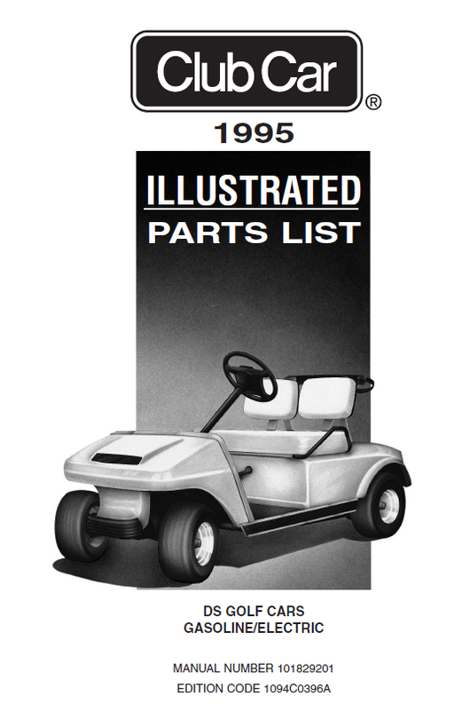 Parts Manual for Club Car DS Golf Cart 1995