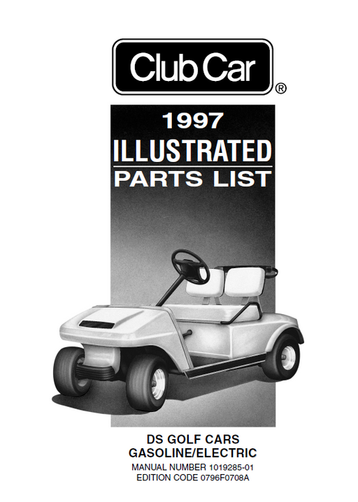 Parts Manual for Club Car DS Golf Cart 1997
