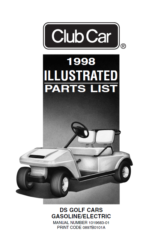 Parts Manual for Club Car DS Golf Cart 1998 — DR Mower Parts