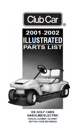 Parts Manual for Club Car DS Golf Cart 2001-2002