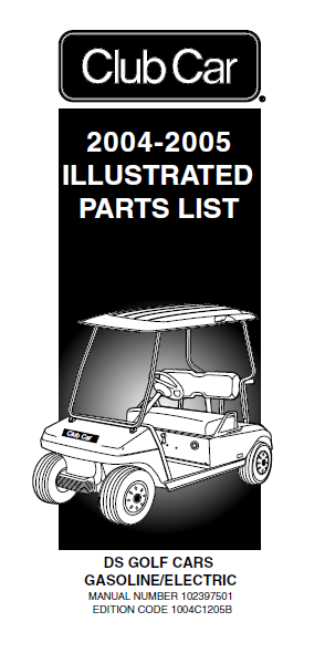Parts Manual for Club Car DS Golf Cart 2004-2005