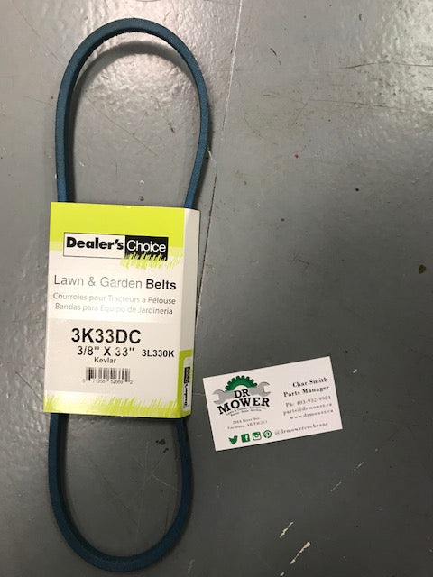 3K33DC Dealer's Choice Belt 3/8 x 33"