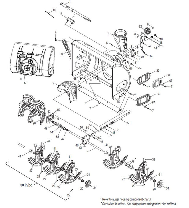 C459-52101 Parts List for Craftsman Dual Stage Snowblower 2012