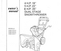 Craftsman Snow Thrower Owners Manual for Models C950-52374 C950-52375 C950-52377