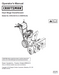 C950-52410-0 Craftsman Snow Thrower Owners Manual