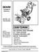 944.524420 Manual for Craftsman 27" Two-Stage Snow Thrower