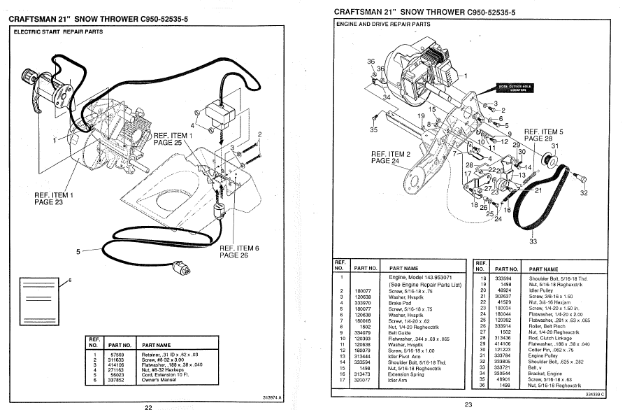 Craftsman snow blower engine components fuel spark air diagram