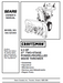 944.525390 Manual for Craftsman 27" Two-Stage Snow Thrower