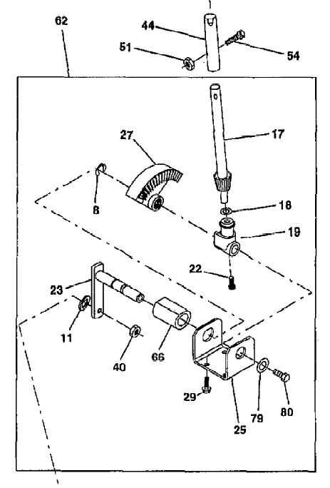 584371701 Craftsman Steering Assembly 167902 DR Mower Parts