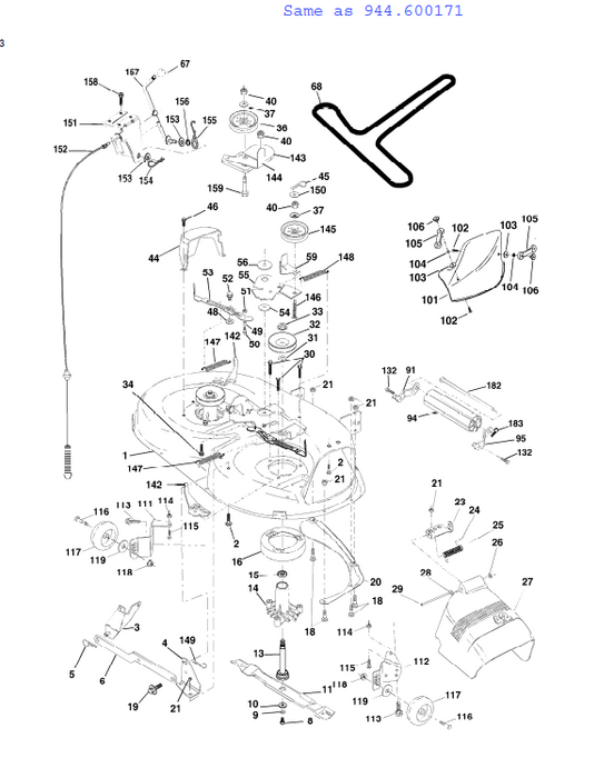 944.600171 Manual for Craftsman 24 Lawn Tractor DR Mower Parts