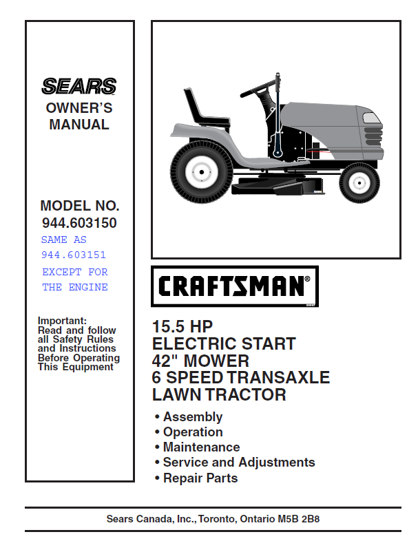 Craftsman 15.5 hp clearance riding mower carburetor