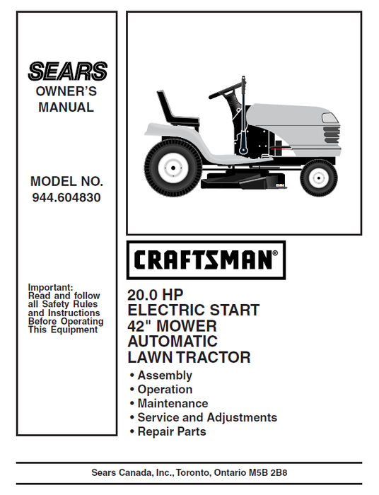 Sears lawn tractor service hotsell