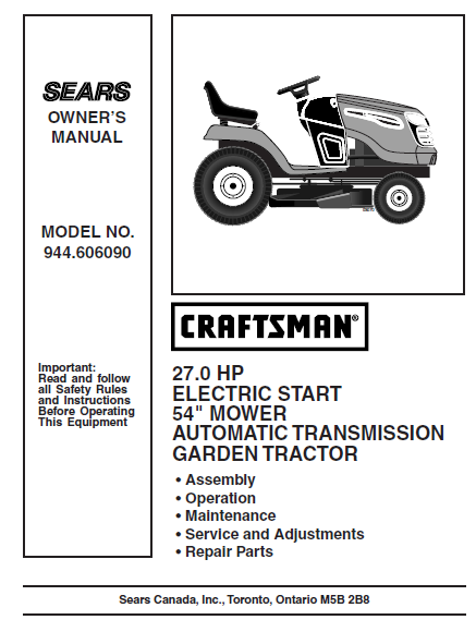 Craftsman 54 online inch mower parts