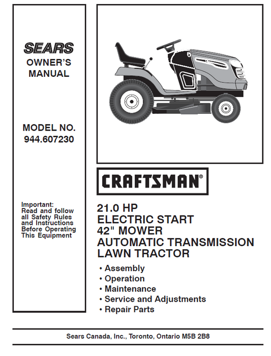 Sears riding mower service 2025