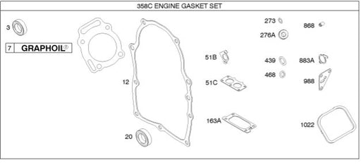 842658 Briggs and Stratton Engine Gasket Set