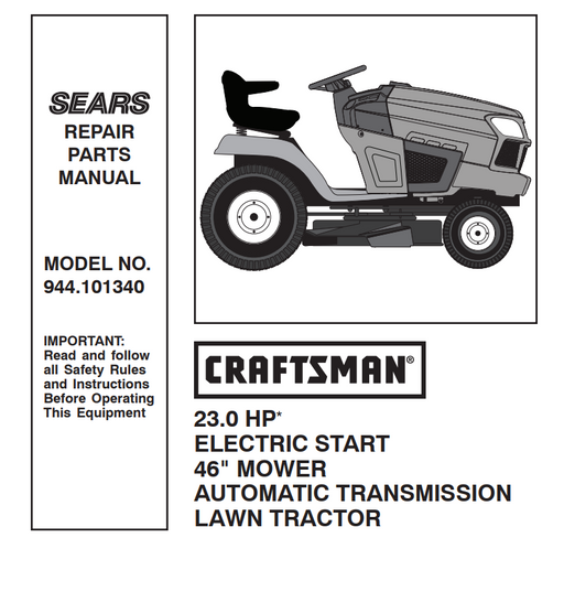 944.101340 Craftsman Lawn Tractor 
