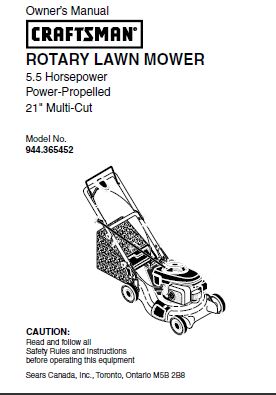 Craftsman 5.5 horsepower lawn mower sale