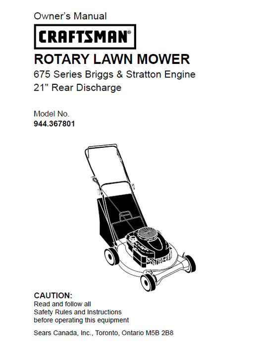 Craftsman push mower deals manual