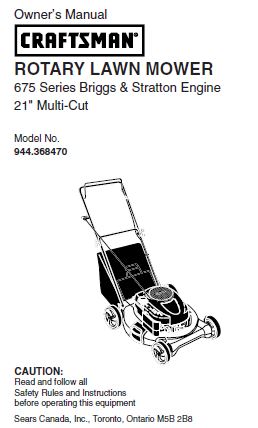 Craftsman lawn mower assembly outlet