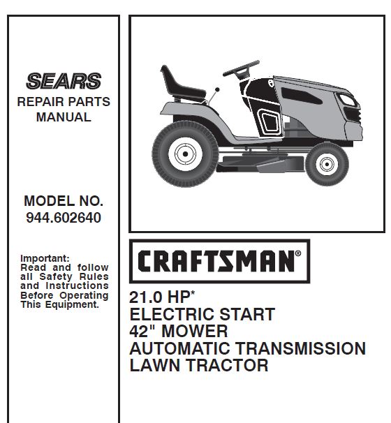 Craftsman 21 horsepower riding mower sale
