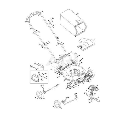 C459-36100 Parts List for Craftsman Lawn Mower 12A-A25K599 (2011)