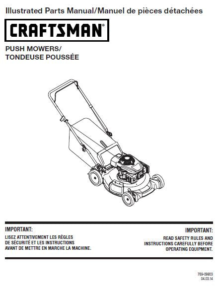 Craftsman 159cc lawn mower manual sale