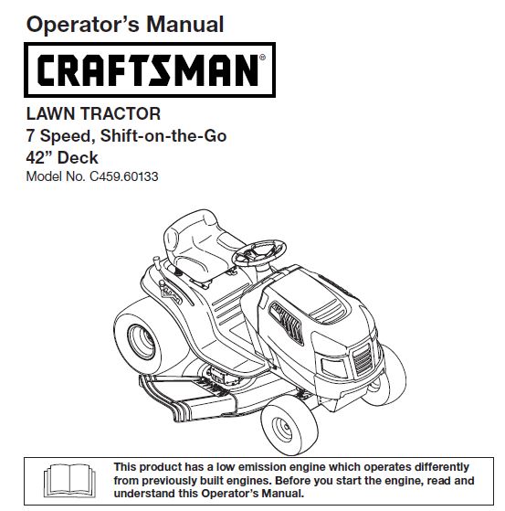 Craftsman c459 lawn mower manual 2025