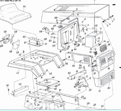 C459-60311 Parts List for 1984 Craftsman Tractor