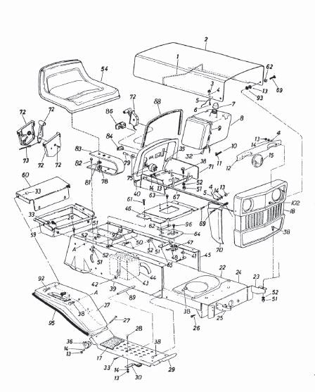 C459-60408 Parts List for Craftsman 1985 Lawn Tractor