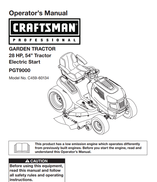 Craftsman c459 lawn mower manual discount