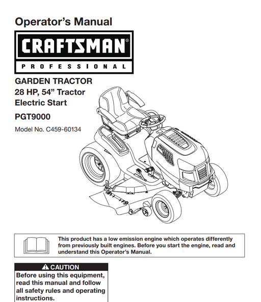 C459-60134 Craftsman Lawn Tractor