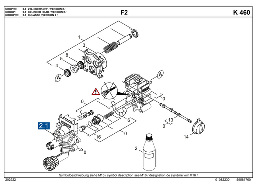 Karcher K 460 Parts List 1.189-102.0 1.189-103.0 1.189-104.0 1.189-107.0 ...