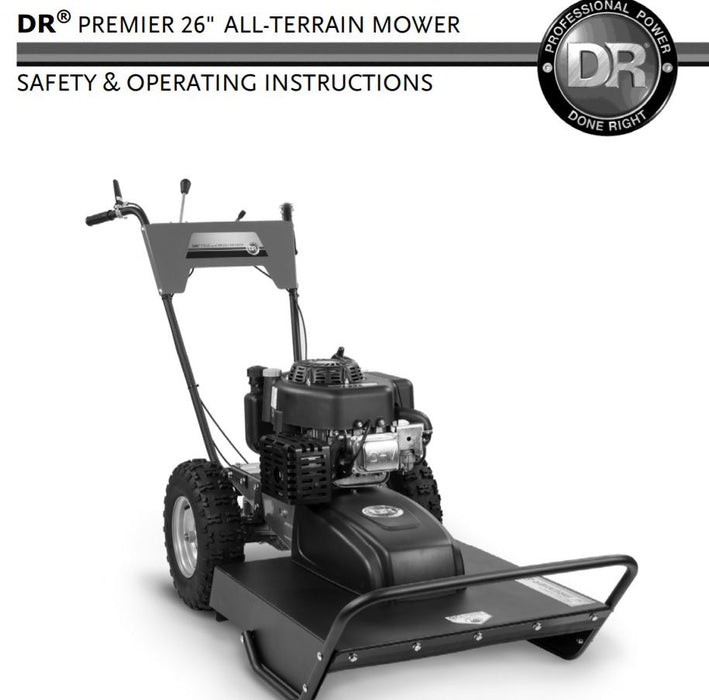 AT4 Premier-26 Manual for DR Power Walk-Behind All Terrain DR Field and Brush Mower