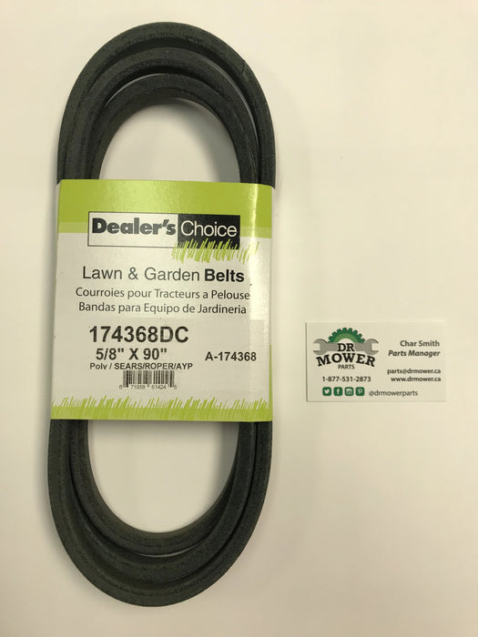 174368DC Dealer's Choice PTO Belt Replaces Craftsman 174368