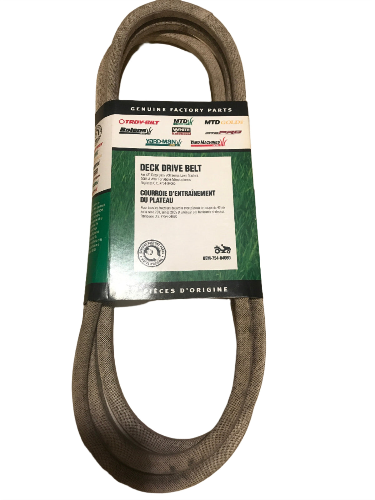 Courroie De Rechange Pour Tondeuse à Gazon – Compatible 954-04060, 754-04060, Largeur 1.27 Cm, Longueur 243.8 Cm