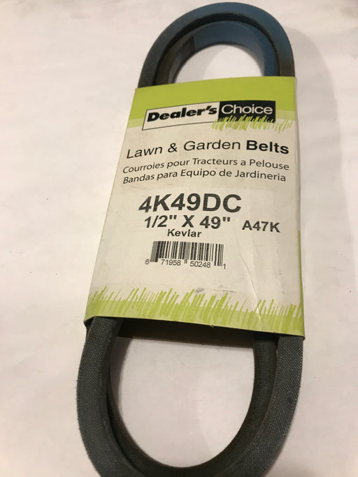 4K49DC Dealer's Choice A-SECTION KEVLAR BLUE Belt 1/2 x 49"