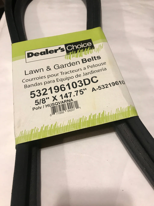 532196103DC DEALERS CHOICE Drive BELT Replaces Craftsman 196103