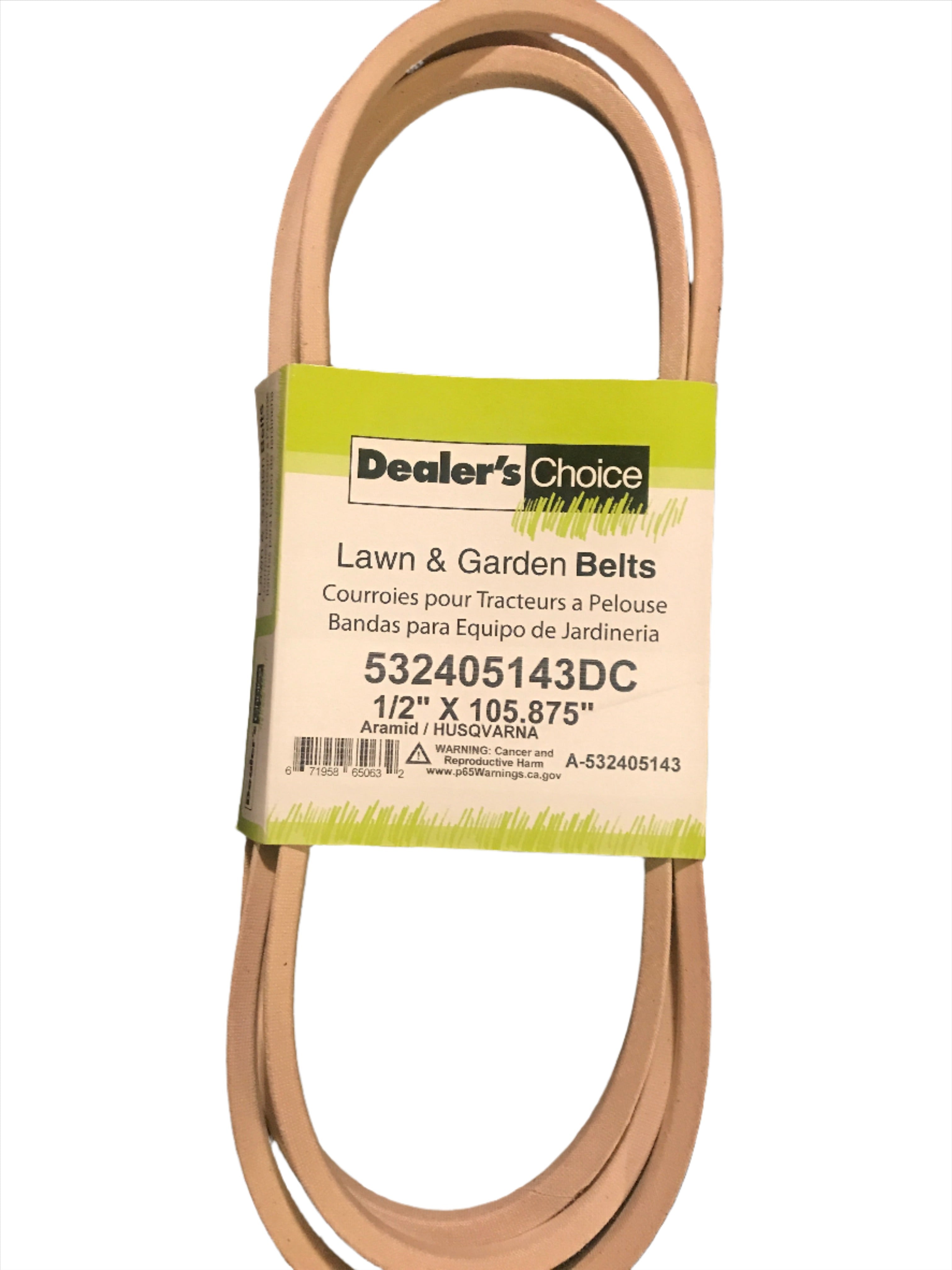 532405143DC Dealers Choice Belt replaces Craftsman 405143 584453101 DR Mower Parts