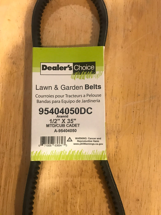 95404050DC Dealers Choice Snowblower Belt replaces MTD 754-04050 954-04050